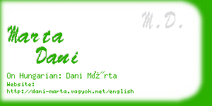 marta dani business card